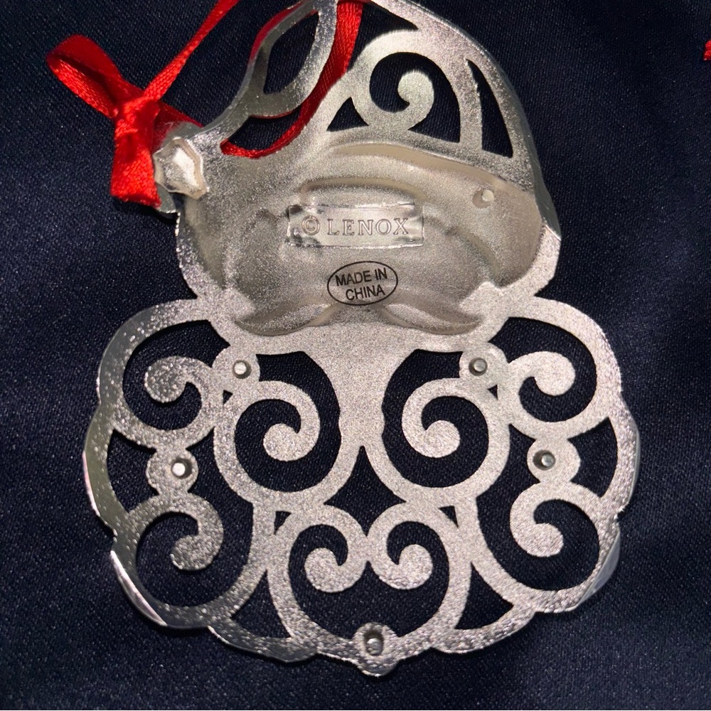 Lenox Sparkle and Scroll Multi-Crystal Silver-plated Ornaments Lot Of 5 - Picture 3 of 9
